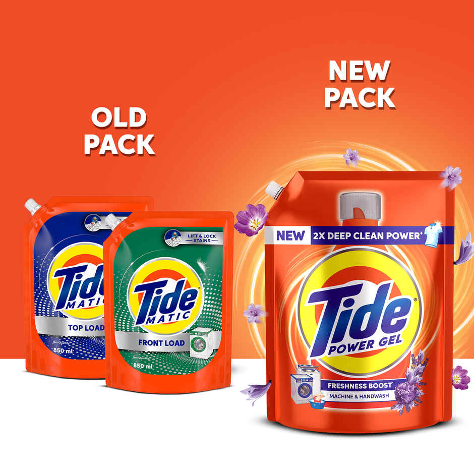 Tide Power Gel Liquid Detergent for Top Load & Front Load Washing Machine