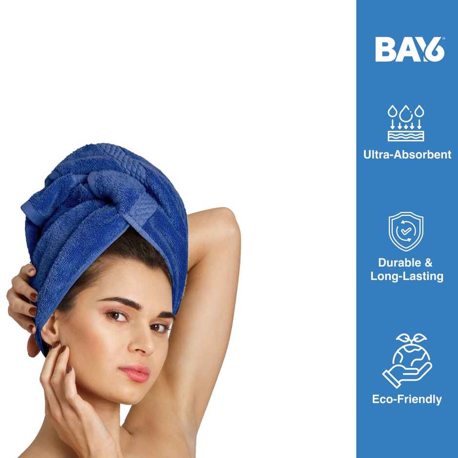 BAY6 Microfibre Moxy Bath Towel | 400 GSM | Blue - 70 x 140 cm