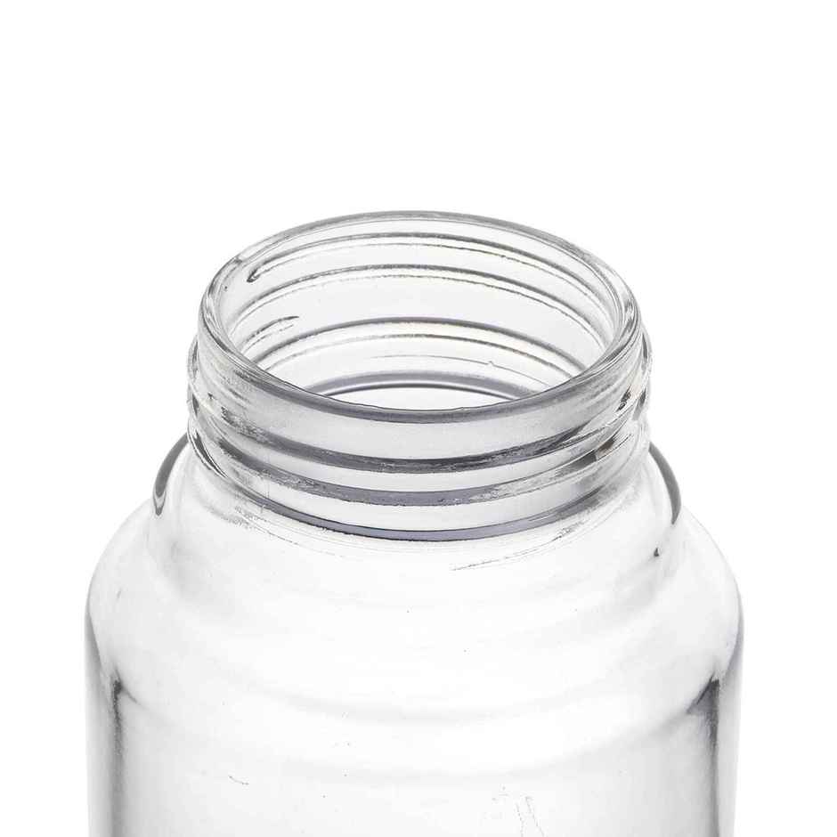 Cello Glass H2O Fridge Water Bottle with Plastic Cap | Red | 920 ml