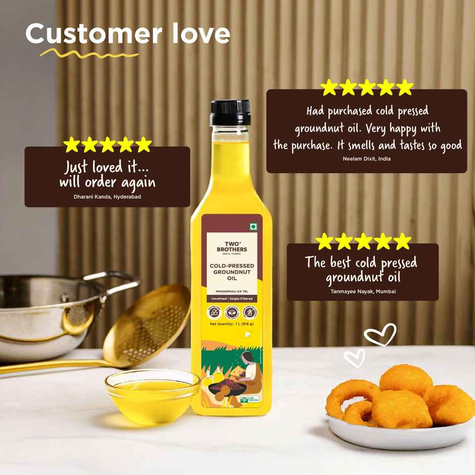Two Brothers Groundnut Oil Cold-Pressed Single-Filtered