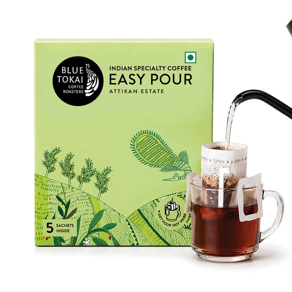 Blue Tokai Easy Pour Attikan Chocolate Medium Roast Hot Brew Coffee