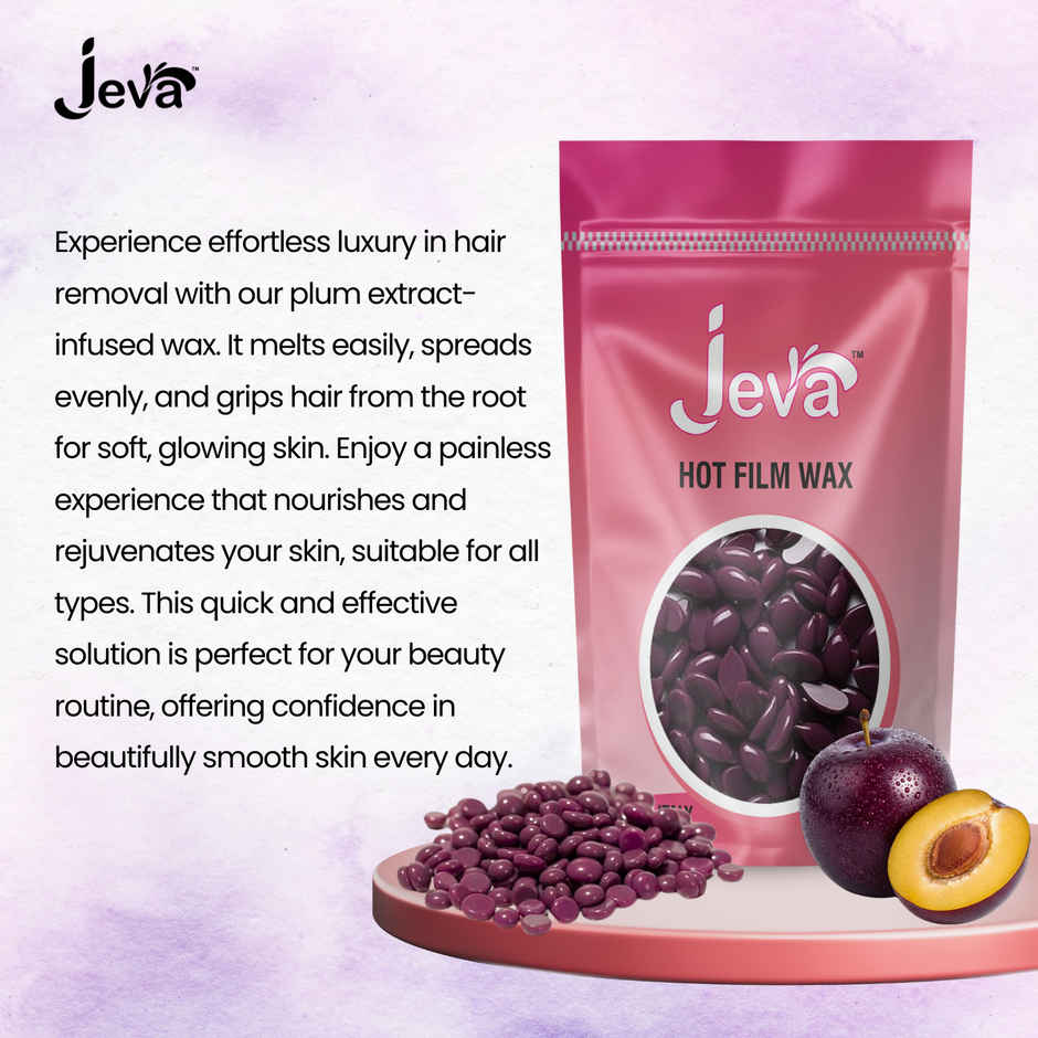 Jeva Plum Film Wax Beads | Smooth & Gentle Hair Removal Wax