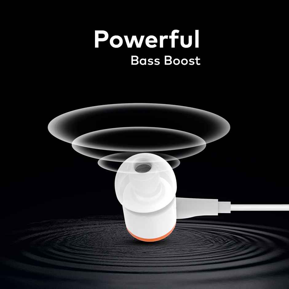 itel L20 Pro Wired Earphones 14Mm Super Bass | Music & Call Control | 1.2M Cable | White
