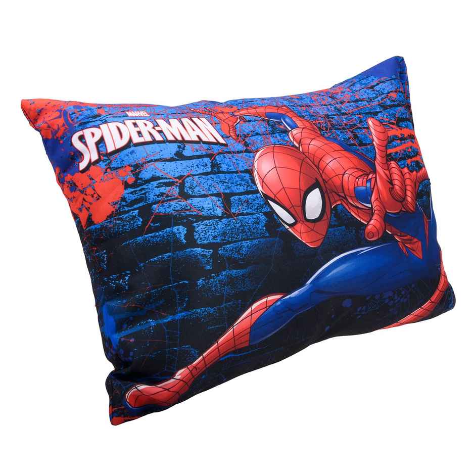 Kuber Industries Spiderman Print Baby Pillow | Soft Kids Pillow for Sleeping & Travel (Navy Blue)