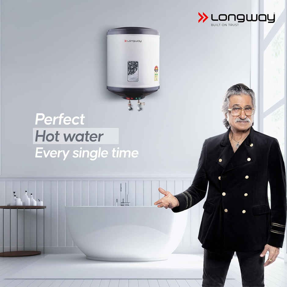Longway Superb 10 Ltr 5 Star Rated Automatic Instant Water Heater , Water Geyser(Gray, 10 Ltr)
