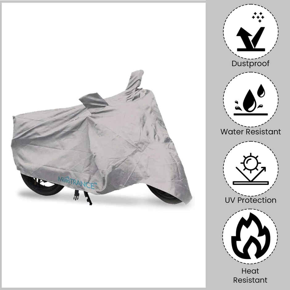 Mototrance Silver Bike Body Cover For Universal