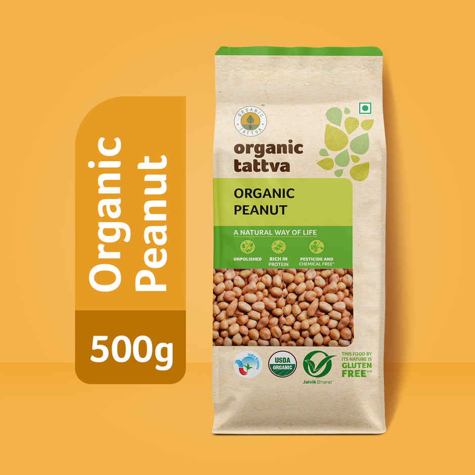 Organic Tattva Peanuts Pouch | Unpolished