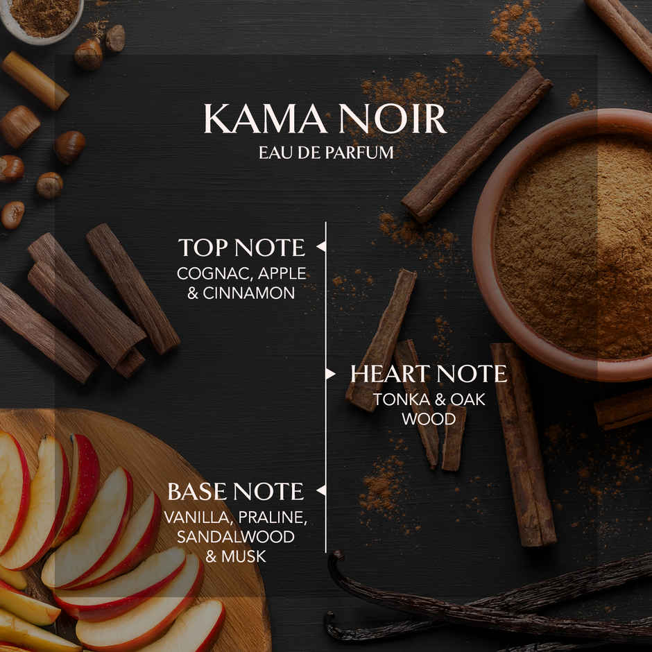 Embarouge Kama Noir Luxury Gourmand Perfume for Man | Cinnamon, Apple & Vanilla Notes