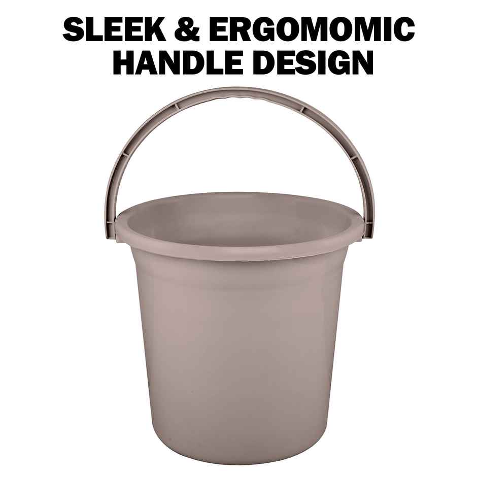 Kuber Industries Plastic Strong Bucket for Bathroom for Bathing|18 L|Brown
