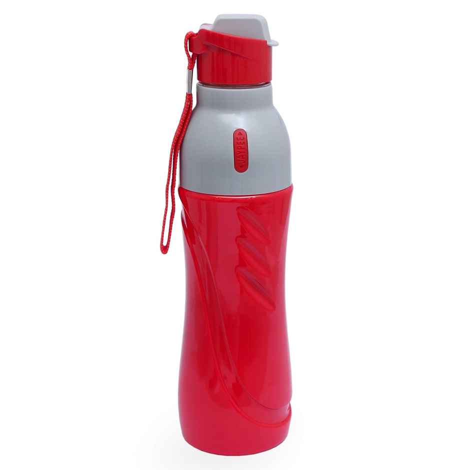 Jaypee Googly PU Insulated Fliptop Sipper Lid Water Bottle for kids | Red | 650ml
