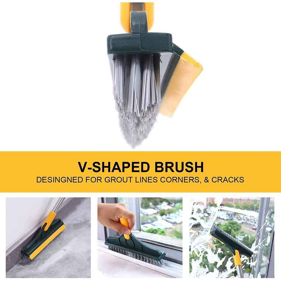 Perpetual Bathroom Cleaning Brush with Wiper | 3 in 1 Toilet Brush | 120 Degree Rotate
