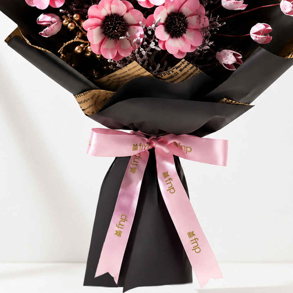 Rustic Shola Pith Flower Bloom Bouquet | Gift Set | FNP