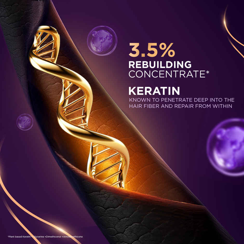 Livon Keratin Shampoo for Women & Men | Repairs Damaged Hair | Smooth & 5x Stronger Hair |340ml