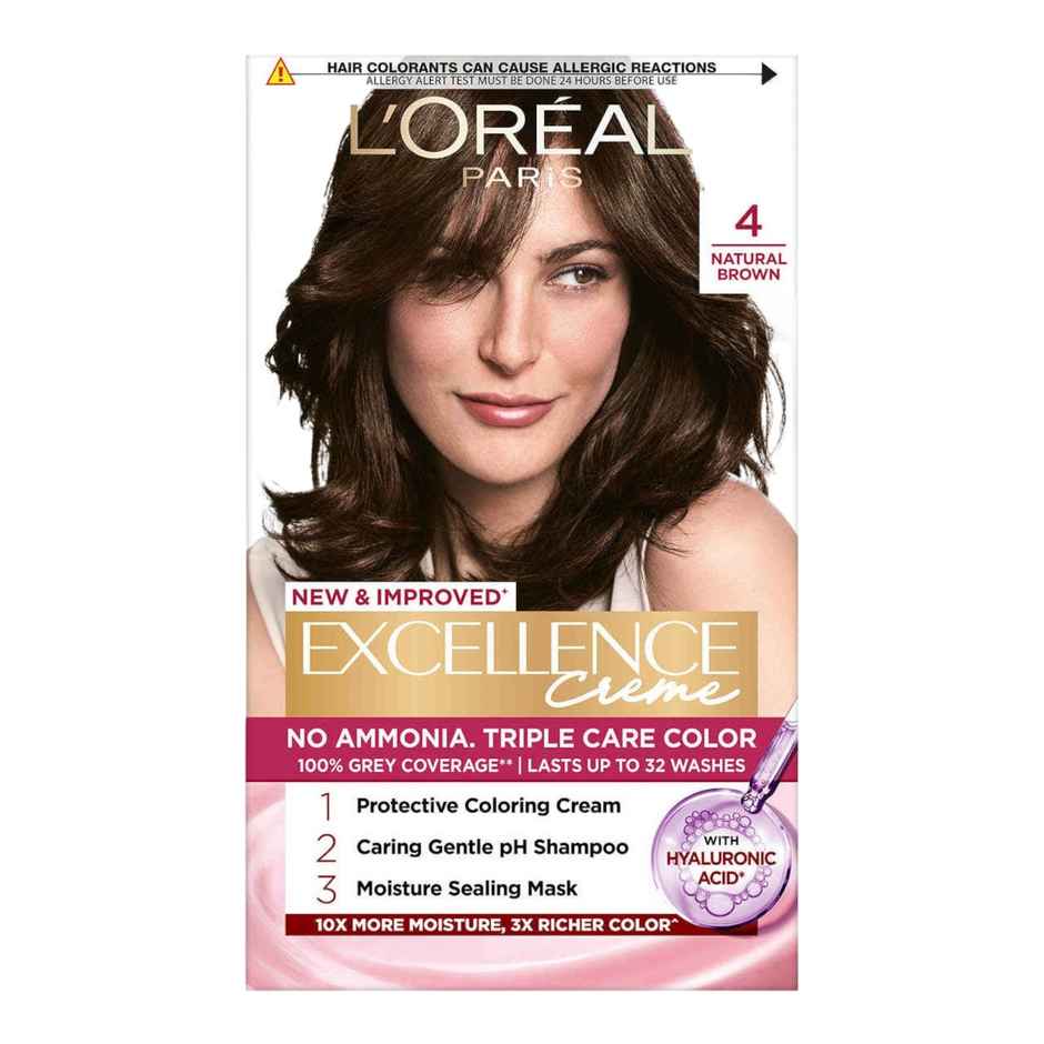 L'Oreal Paris Excellence Creme Hair Color 4 Natural Brown