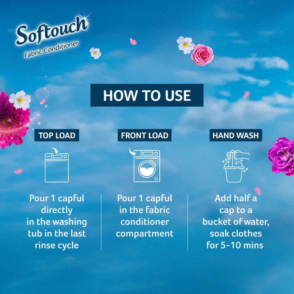 Softouch Ocean Breeze After Wash Fabric Conditioner With Antibacterial Protection