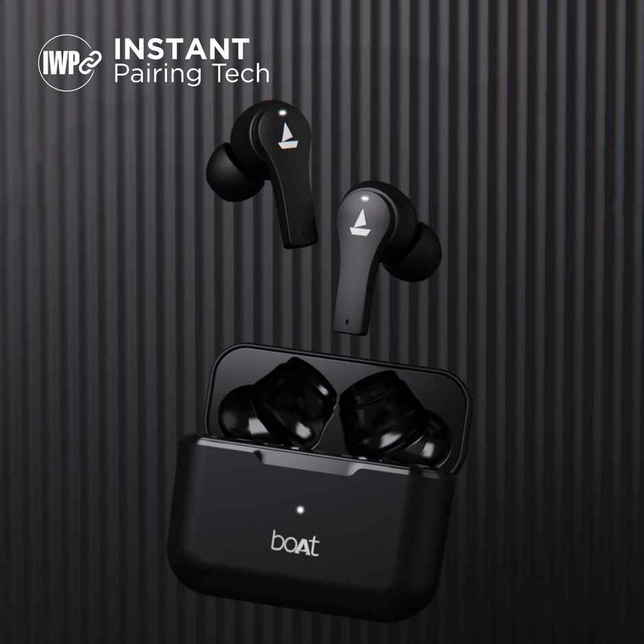boAt Airdopes 101 in Ear TWS With 28 Hours Playback, Iwp Tech & BT v5.0 (Active Black)