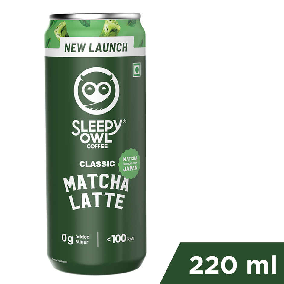 Sleepy Owl Classic Matcha Latte Can | Ready to Drink Authentic Japanese Matcha Tea