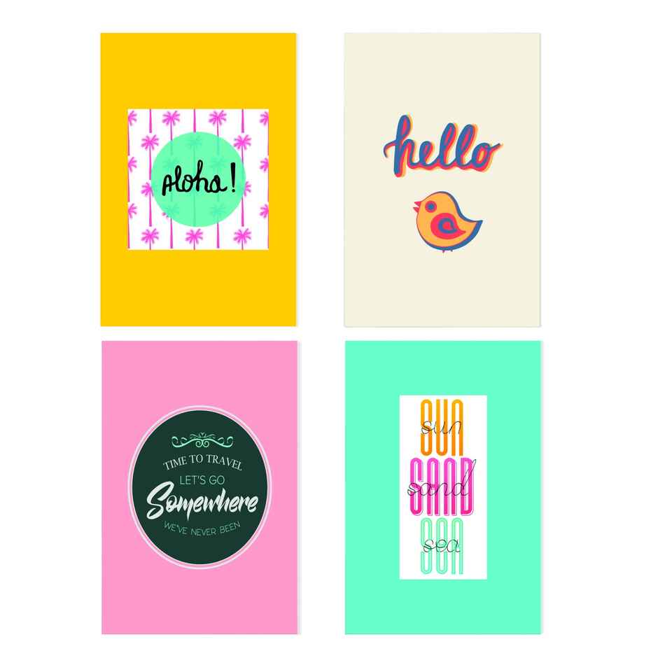 Paper Plane Design Travel Theme Wall Posters | Set of 10 | (12 Inch x 18 Inch) D16