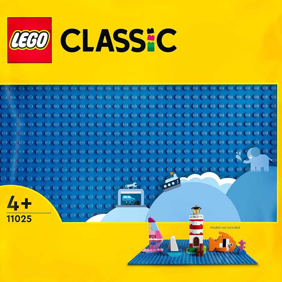 Lego Classic Blue Baseplate Building Kit for Kids (1 Piece)