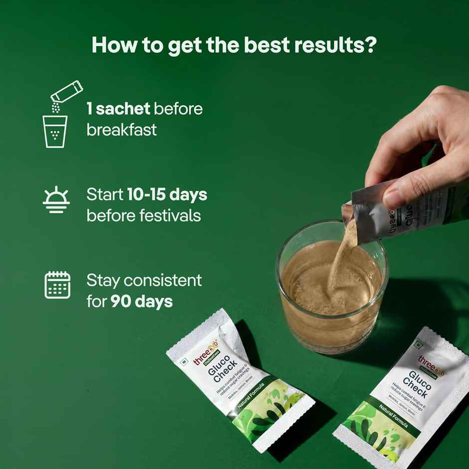 three60+ Diabeatease Gluco Check Powder for Sugar Control