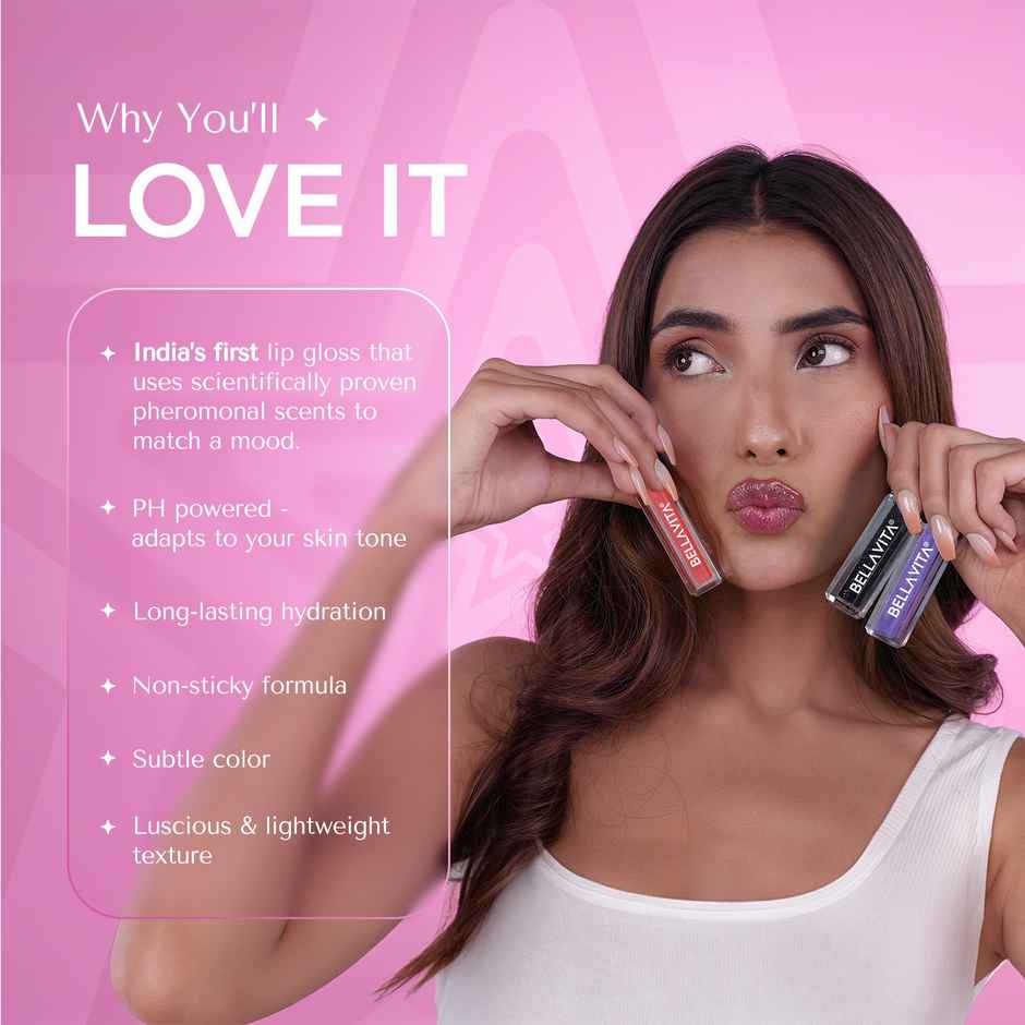 Bella Vita Ph Adapting Lip Gloss 4Ml | Glossy Finish | Hydrating & Non-Sticky | Show Stopper