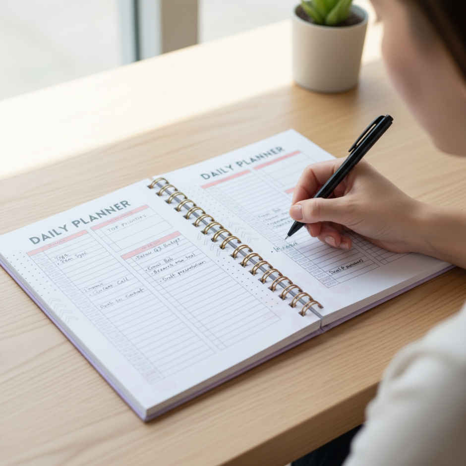 DRAWGUUD Undated Planner, A5 Habit & Routine Tracker- Weekly and Monthly Goal for Productivity