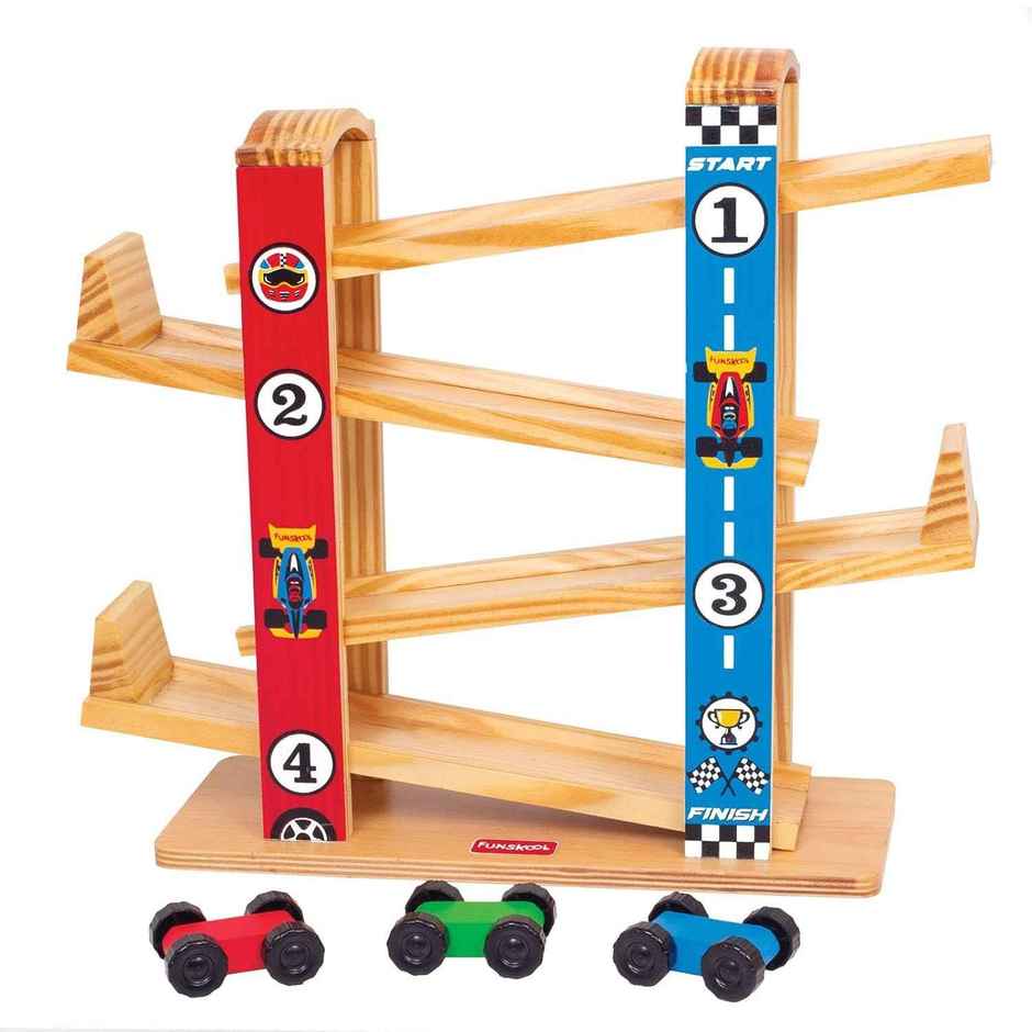 Giggles Funskool Ramp Racer Wooden Car Toy