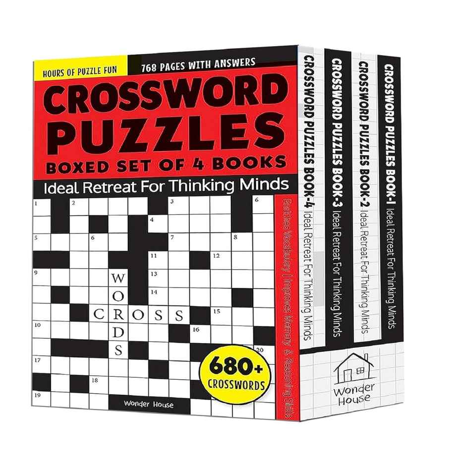 Crossword Puzzles Boxed Set [4 Books] - 680+ Engaging Crossword Puzzles