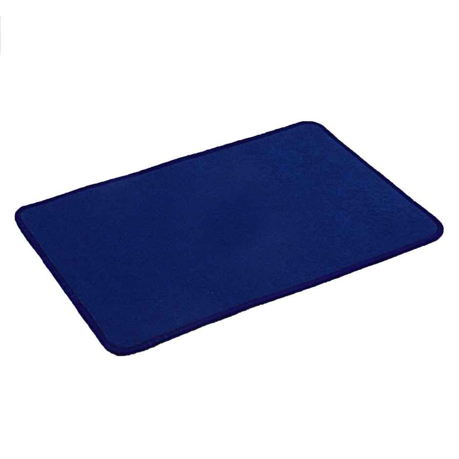 Kuber Industries Microfiber Anti Slip Bath Mat 22"x14" | Blue - CTKTC21972