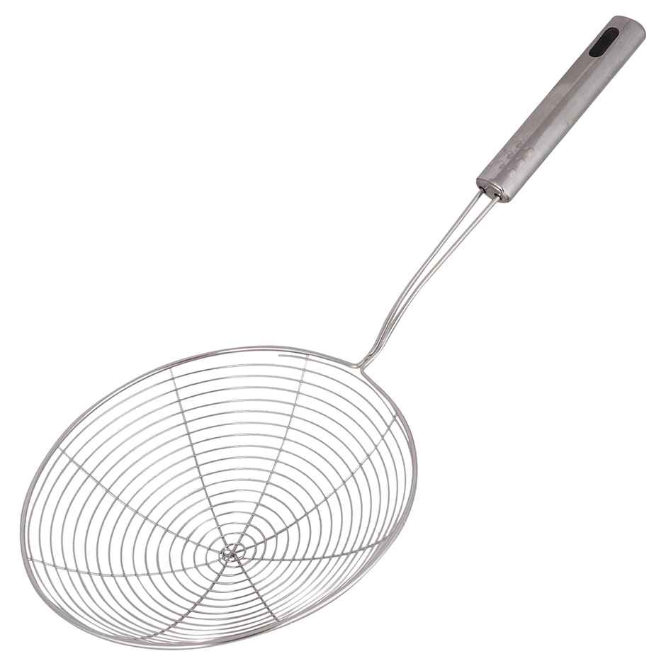 Kuber Industries Stainless Steel Deep Fry Jhara Skimmer Puri Strainer | 16 cm