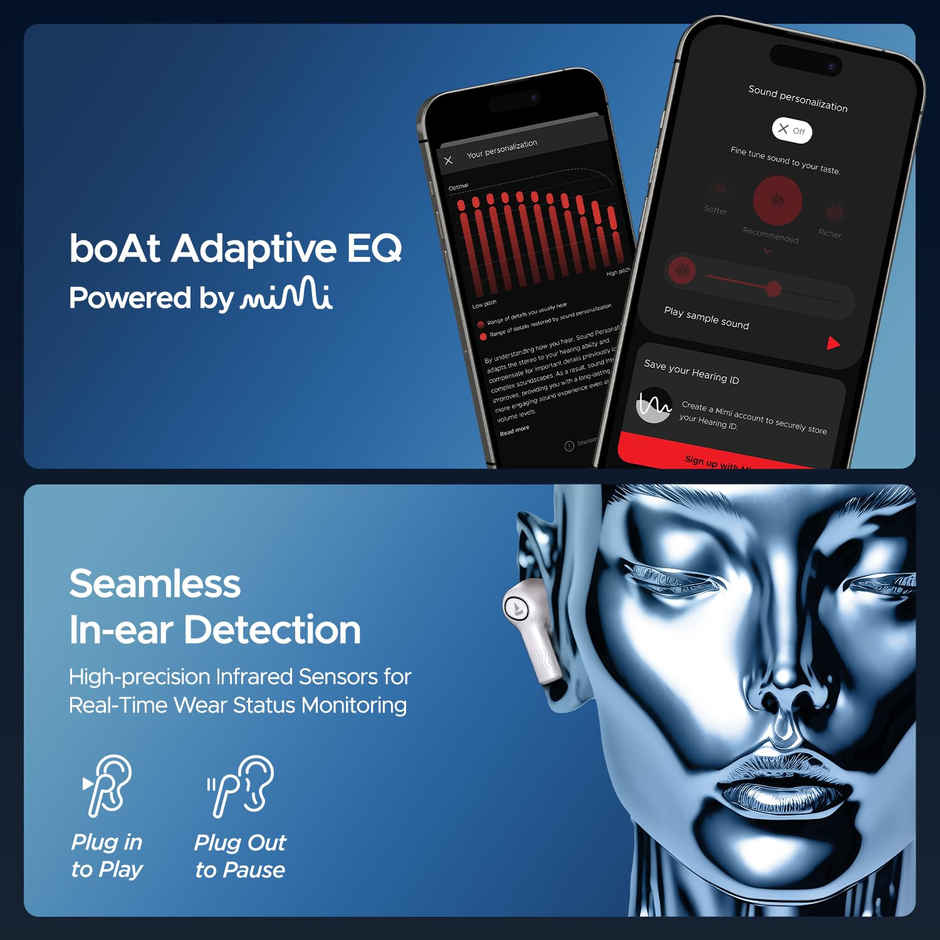 boAt Nirvana Ion ANC TWS Earbuds w/ 120H Playtime, ANC upto 32dB & In-Ear Detection (Quartz White)