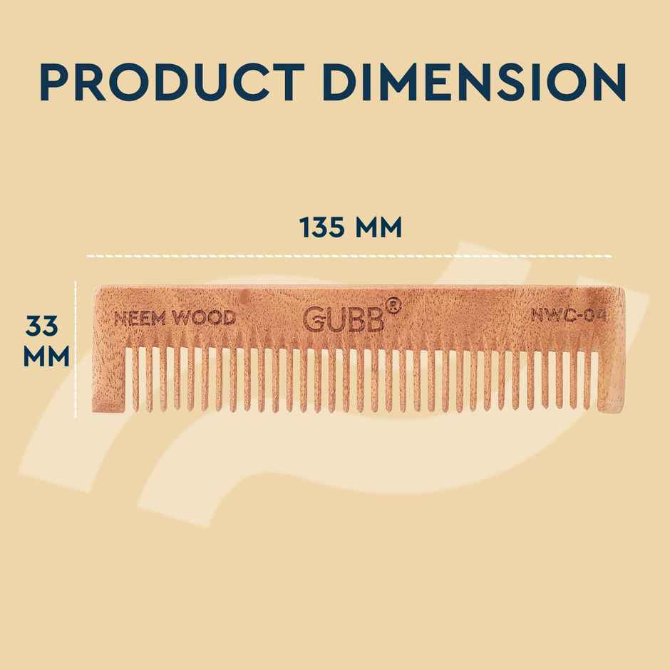 GUBB Pocket Neem Wood Comb