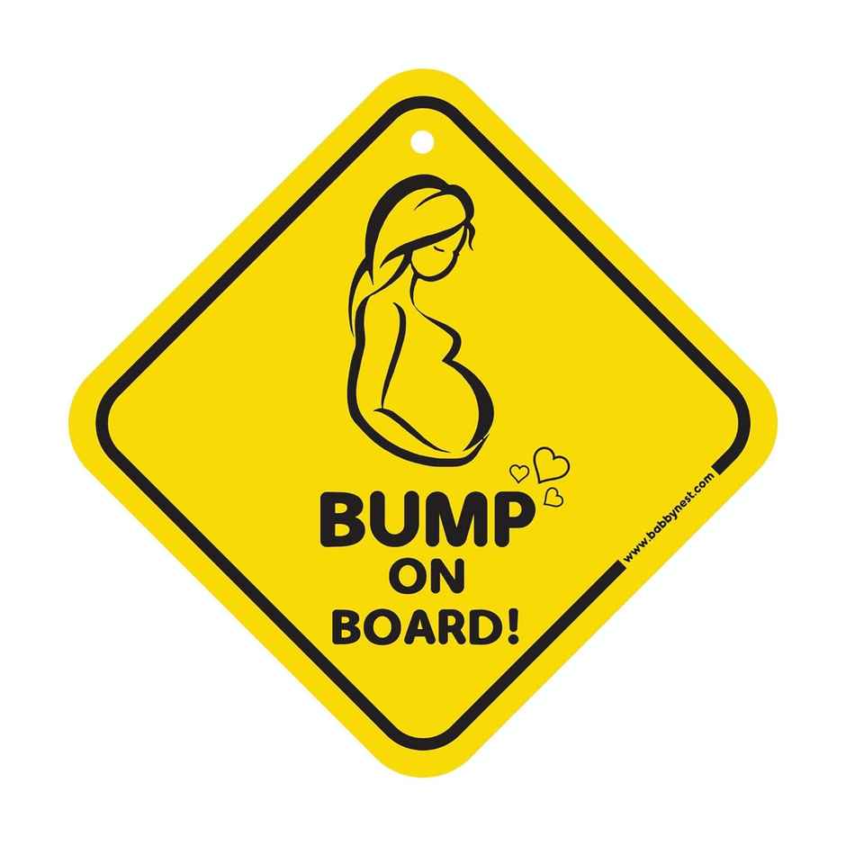 TiyuTrendzz Baby On Board (Baby Bump) Car Adorable Design Self Adhesive Sticker Xlarge 7X7 Inch