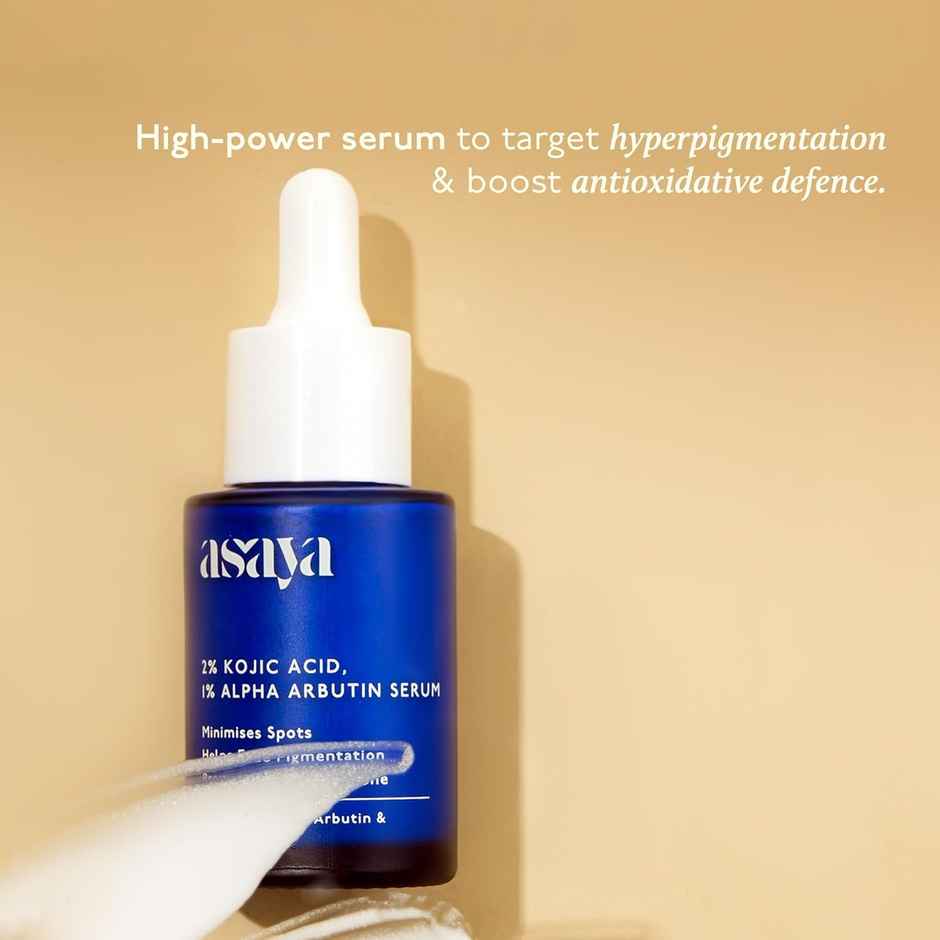 Asaya 2% Kojic Acid Face Serum With 1% Alpha Arbutin Anti Pigmentation Serum for Blemishes and Scar