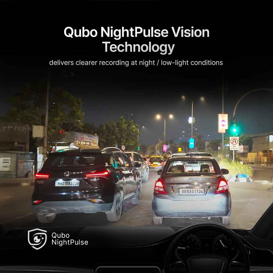 Qubo Dashcam Pro 2.7K + Rear Cam by Hero Group