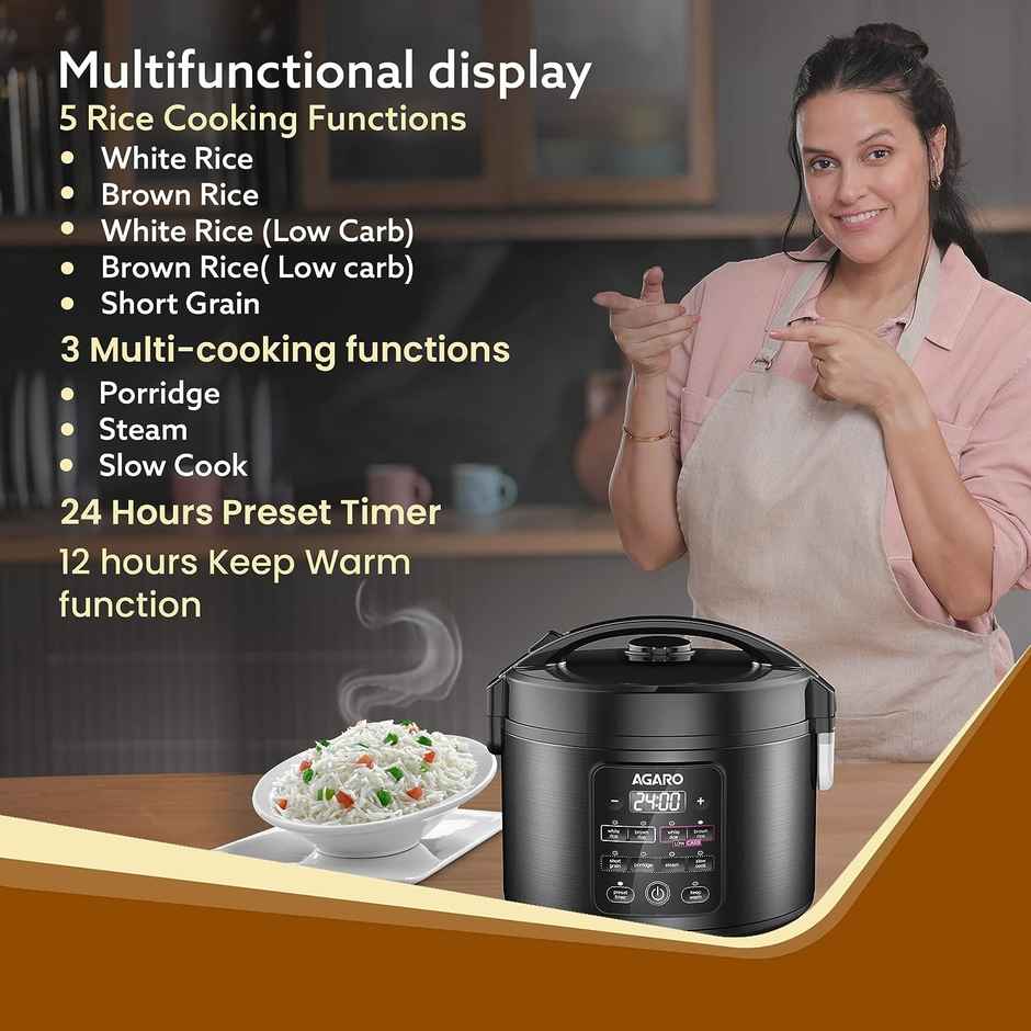 Agaro Regal Electric Rice Cooker, 3 Litres Bowl