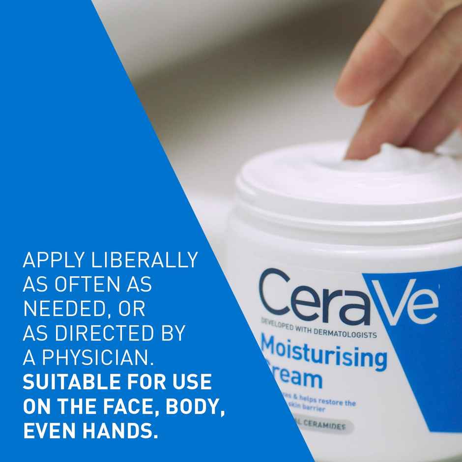 CeraVe Moisturizer For Dry Skin, Barrier Repair Cream With Ceramides, Dermatologist Recommended