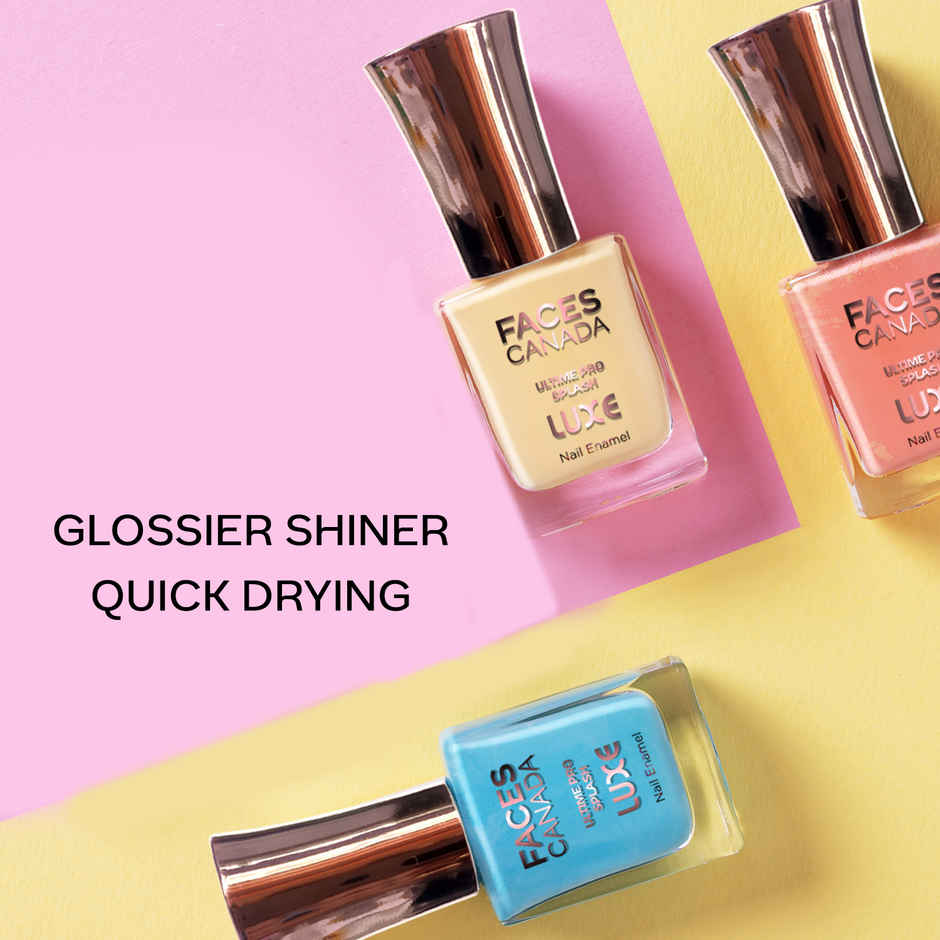 FACES CANADA Ultime Pro Splash Luxe Nail Enamel | Quick-drying | Lasting | Ruby Rush