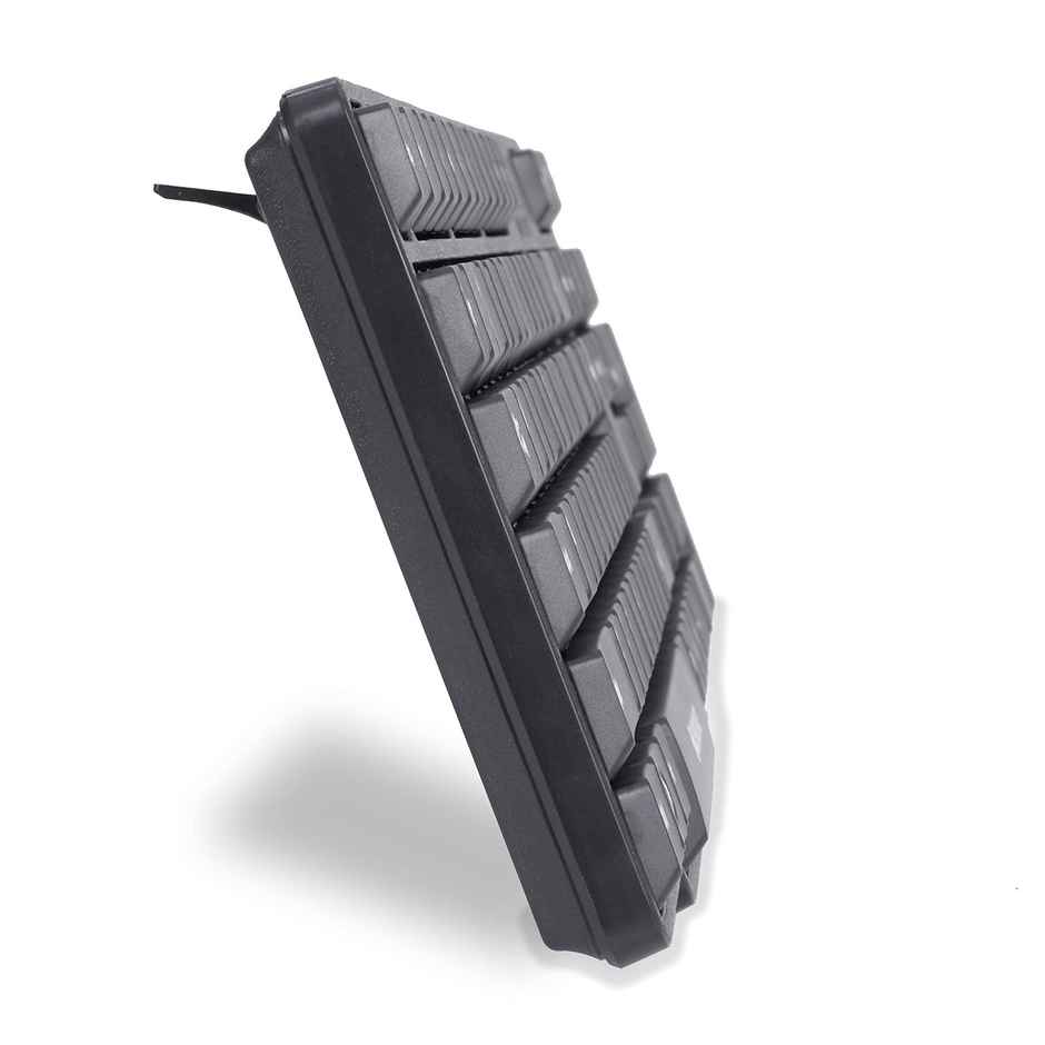 Zebronics K20 Wired Keyboard, 104 Keys, 1.2m Cable, With Rupee Key, UV Coated Keys, USB Interface, Retractable Stand, Plug and Play - Black