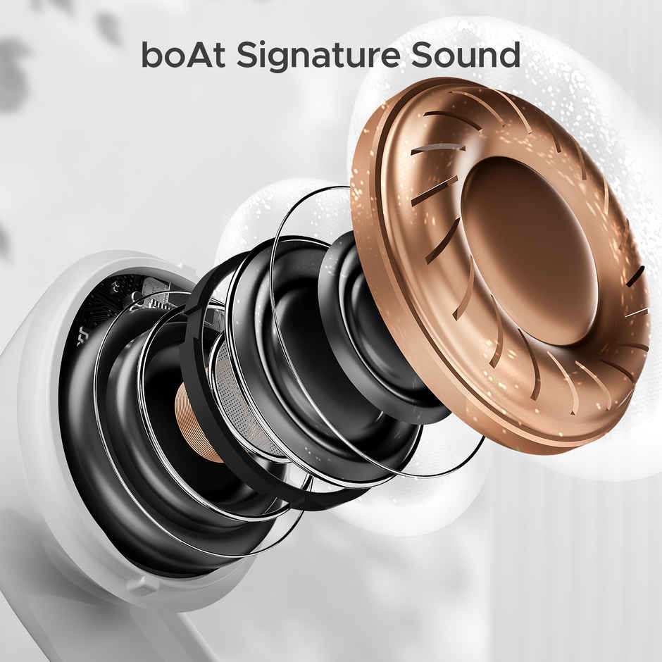 boAt Airdopes 163 in Ear TWS Earbuds with 40 HRS Battery, Fast Charge, 13mm Drivers, IPX5, Quick Touch Response Control - Ivory White