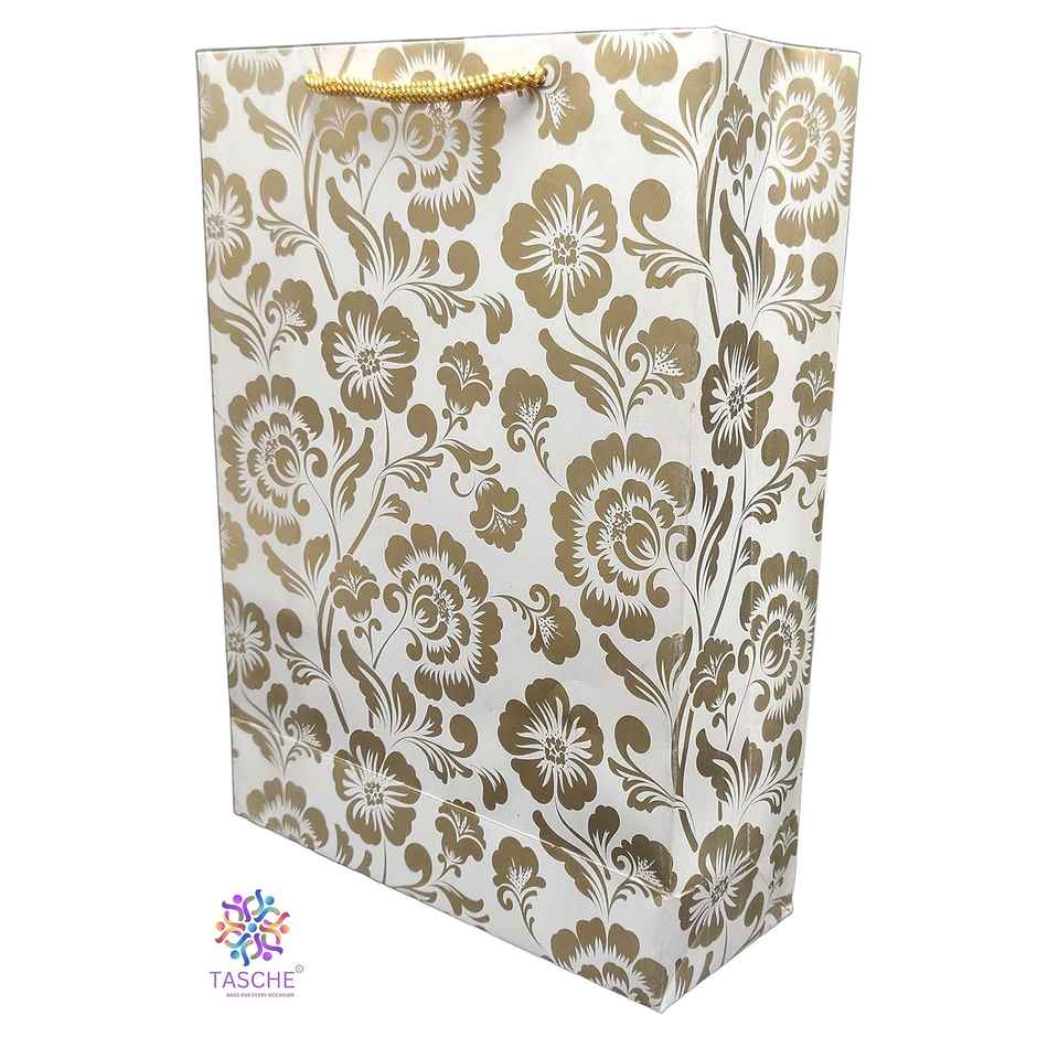 ABK Paper Gift Bag Single Bag - 12 x 8 x 3 Inches - Big Size (Colour May Vary)