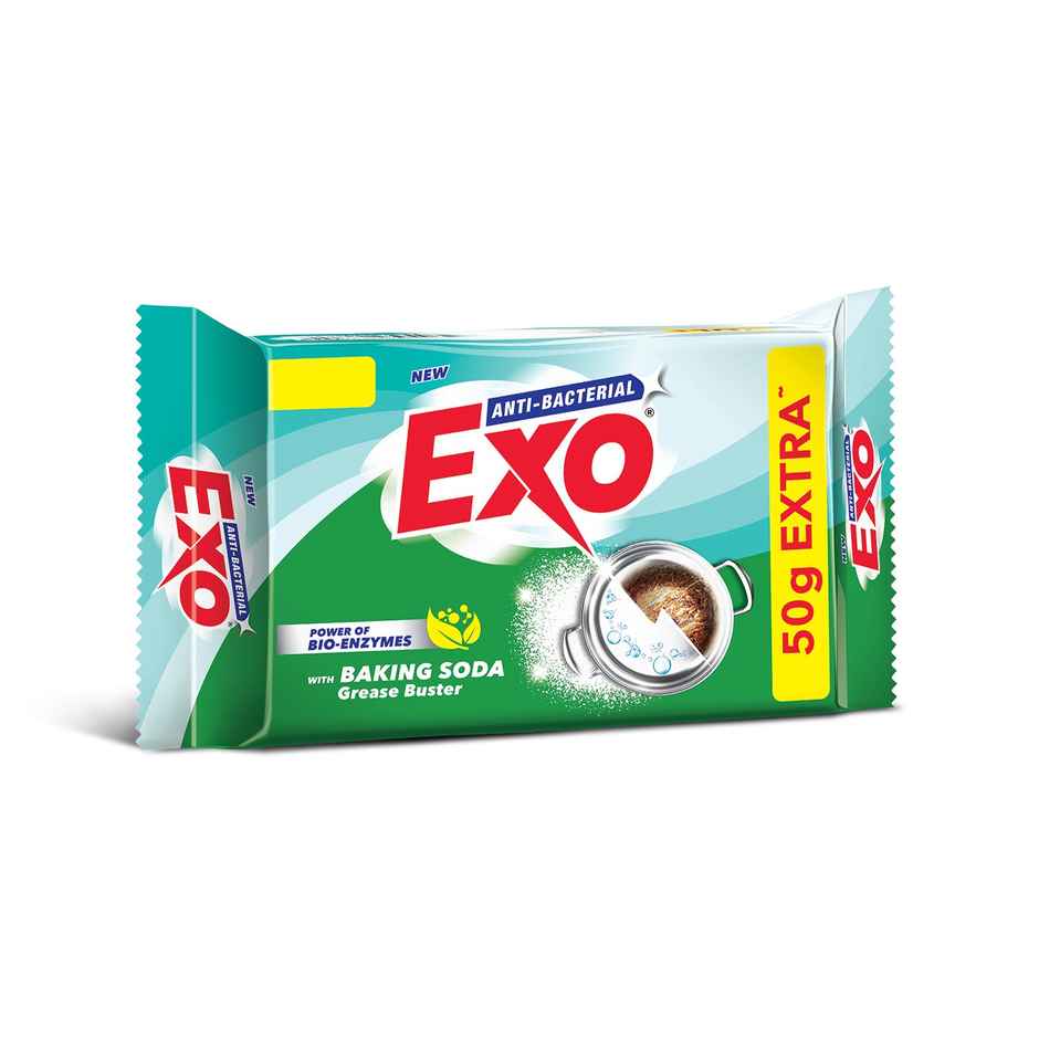 Exo Anti Bacterial Dishwash Bar | Baking Soda for Grease Buster & Power of Bio-Enzymes