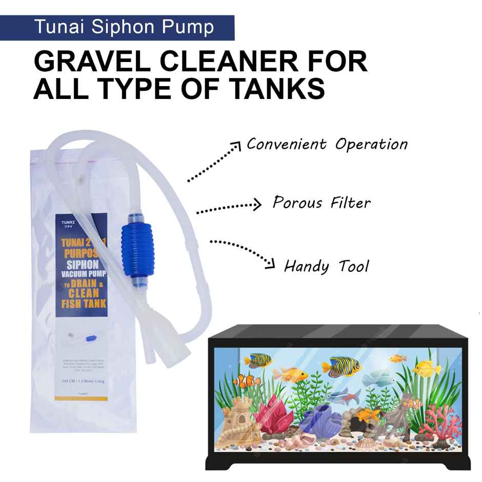 Tunai Siphon Pump For Draining Fish Tank 150 Cm Long