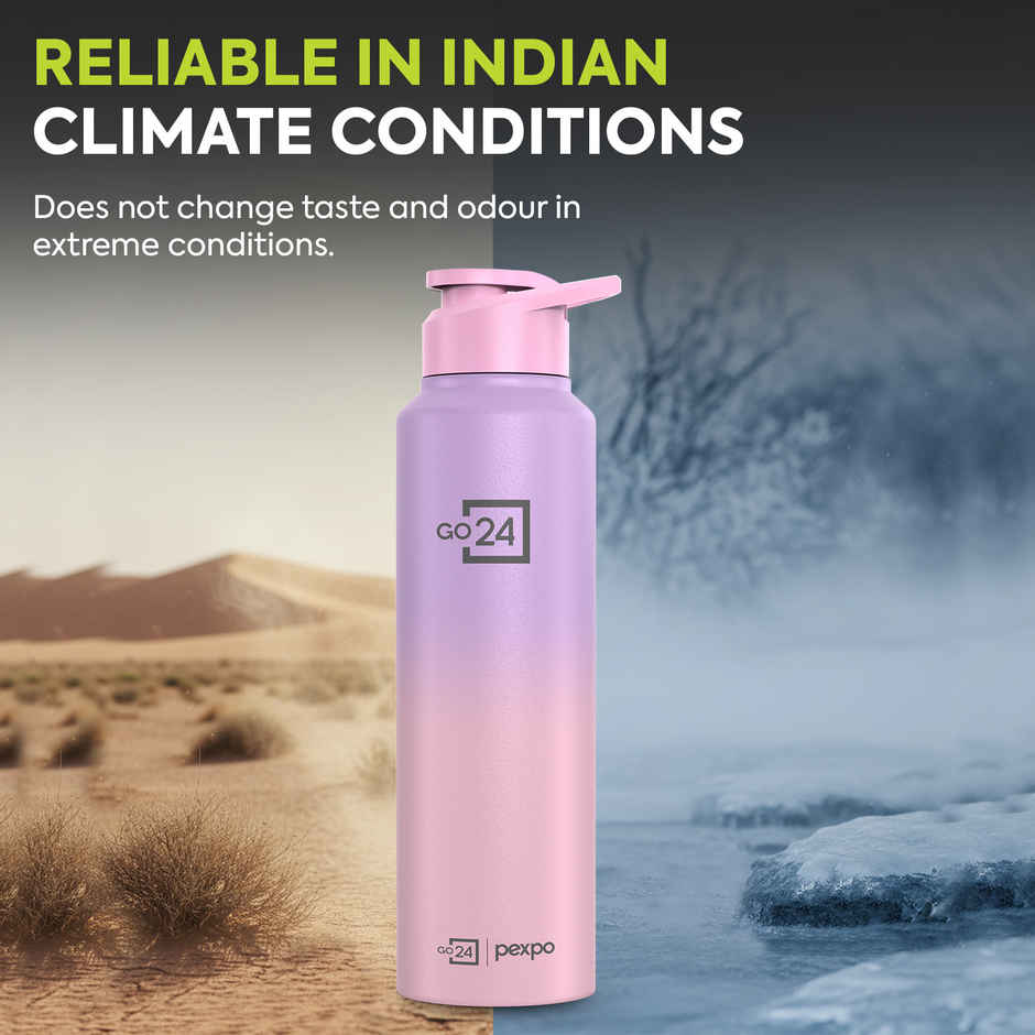 Go24 | Pexpo Craft Pro 1000 Ombre Stainless Steel Bottle | Purple Pink - 950 ml