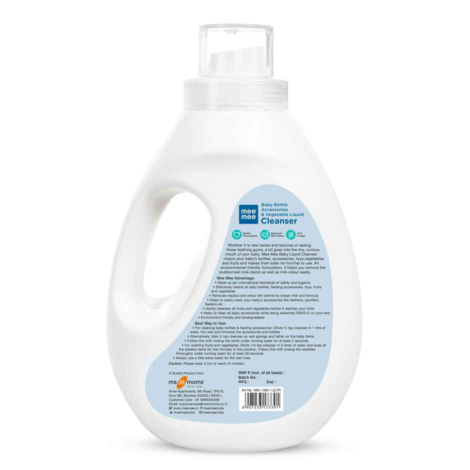 Mee Mee Baby Liquid Cleanser for Bottles | Nipples | Accessories | Toys | Fruits & Vegetables