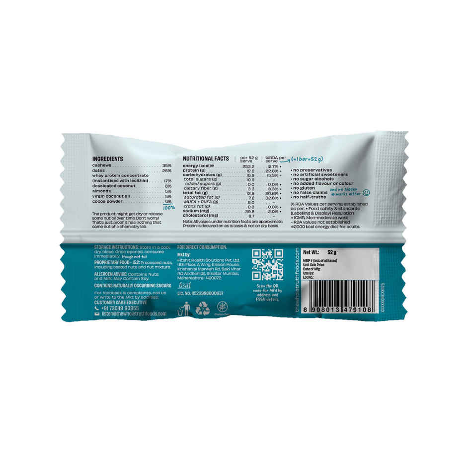 The Whole Truth Coconut Cocoa Protein Bar