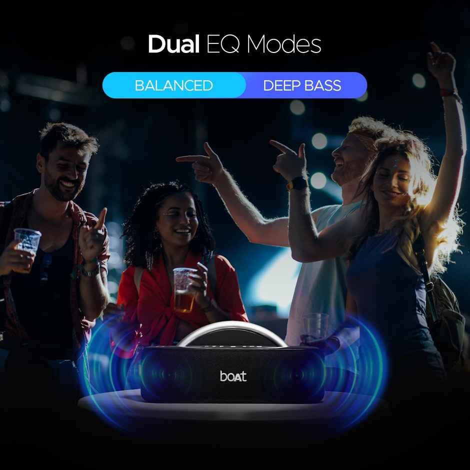 boAt Stone Lumos 60W BT Speaker | 7 Led Projection Modes | 9H Playtime | Midnight Black