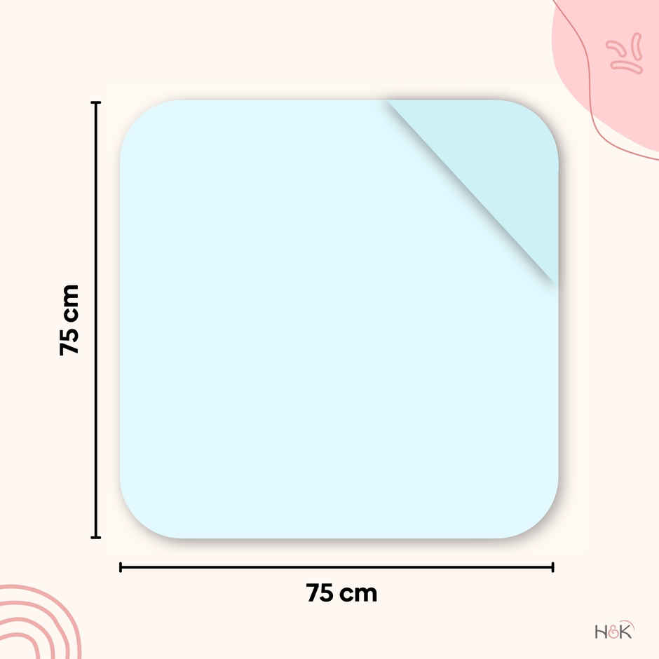 Haus & Kinder 450 GSM Hooded Blanket | New Born Baby | 0 to 6 Months | Sky Blue - 75 x 75 cm