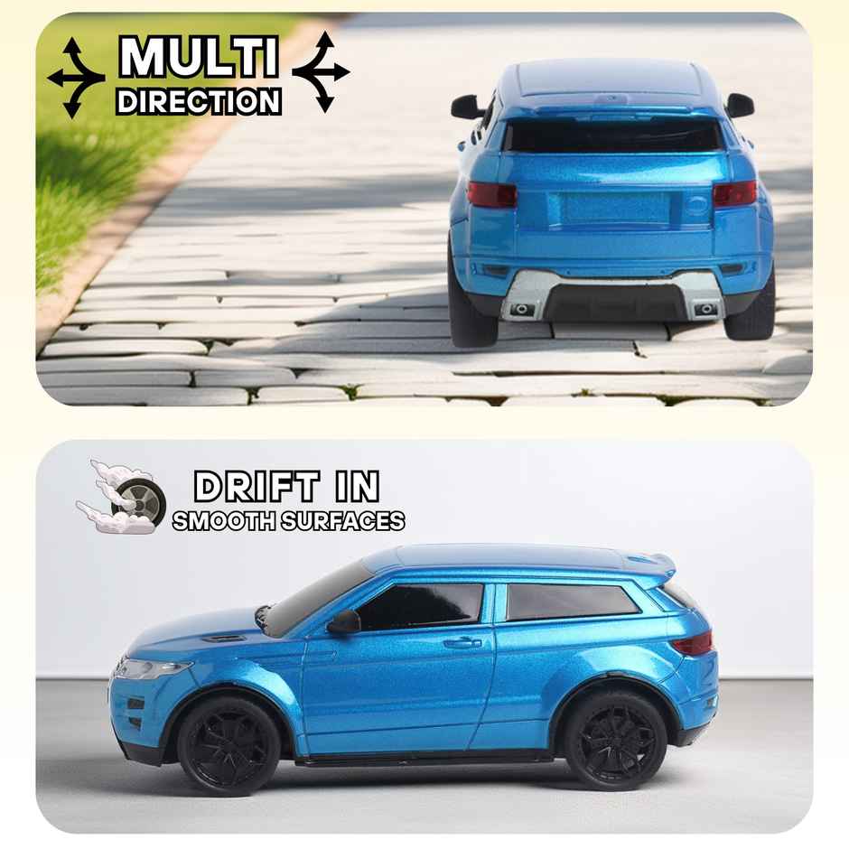 Race N Roll 1:24 Rechargeable High - Speed Mini Remote Control Car - Rov Blue