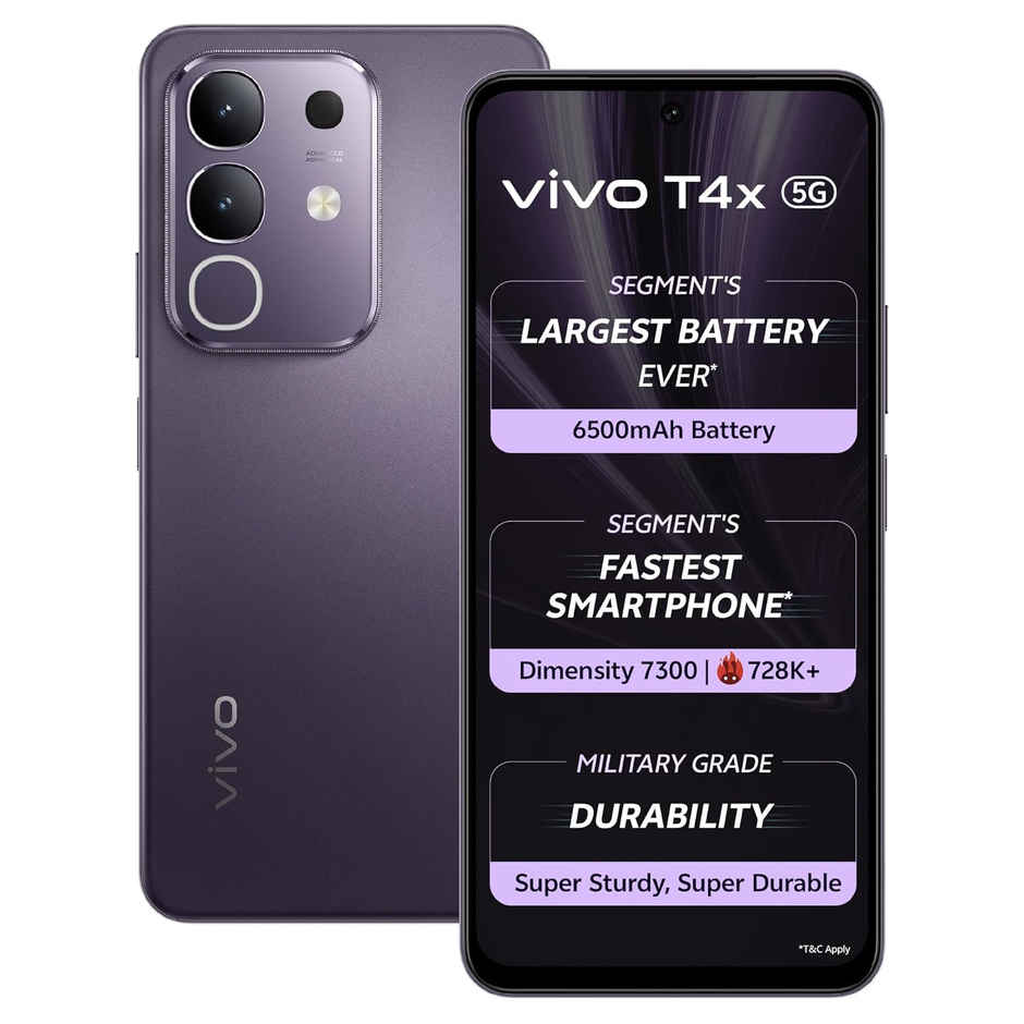 vivo T4x 5G | Pronto Purple | 8 GB RAM | 128 GB Storage
